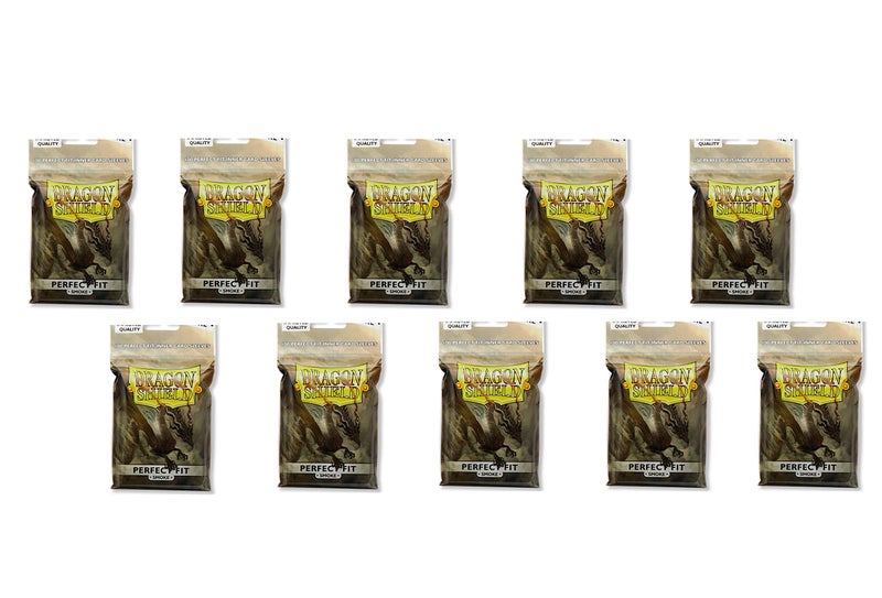 dragon shield 10 Packs Dragon Shield Perfect Fit Smoke Inner Sleeves Standard Size 100 ct - Image 2